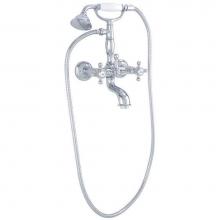 California Faucets 1506-D-XX.FR-PC - Deluxe Wall Mount ''telephone'' Set With Customer Specified Handles