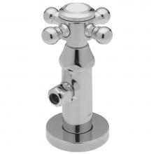 California Faucets 9000-45-PC - Deluxe Angle Stop with Flange and Decorative Handle