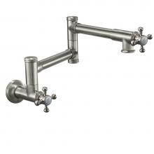 California Faucets K10-201-CBALL-PC - Pot Filler - Dual Handle Wall Mount - Traditional