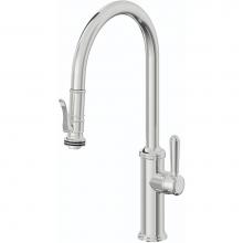 California Faucets K10-100SQ-33-PC - Pull-Down Kitchen Faucet with Squeeze Sprayer  - High Arc Spout