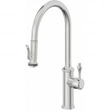 California Faucets K10-100SQ-61-PC - Pull-Down Kitchen Faucet with Squeeze Sprayer  - High Arc Spout