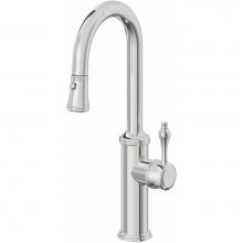 California Faucets K10-101-61-PC - Pull-Down Prep/Bar Faucet with Button Sprayer