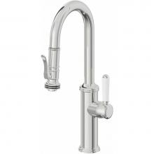 California Faucets K10-101SQ-35-PC - Pull-Down Prep/Bar Faucet with Squeeze Sprayer