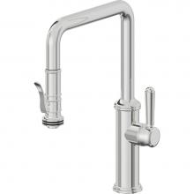 California Faucets K10-103SQ-33-PC - Pull-Down Kitchen Faucet with Squeeze Sprayer  - Quad Spout