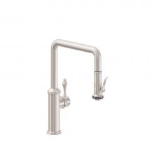 California Faucets K10-103SQ-48-RBZ - Pull-Down Kitchen Faucet with Squeeze Handle Sprayer - Quad Spout