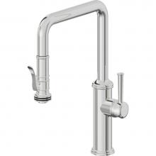 California Faucets K10-103SQ-48-PC - Pull-Down Kitchen Faucet with Squeeze Sprayer  - Quad Spout