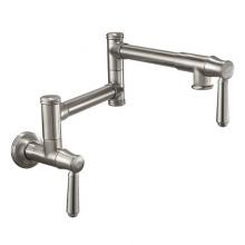 California Faucets K10-200-XX-PC - Pot Filler - Dual Handle Wall Mount - Traditional