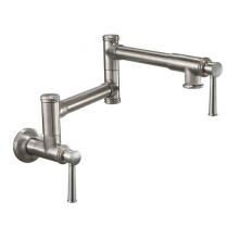 California Faucets K10-200-48-RBZ - Pot Filler - Dual Handle Wall Mount - Traditional