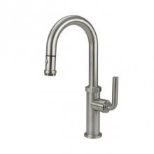 California Faucets K30-101-SL-MOB - Pull-Down Prep/Bar Faucet with Squeeze or Button Sprayer