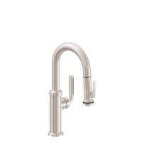 California Faucets K30-101SQ-SL-MOB - Pull-Down Prep/Bar Faucet with Squeeze or Button Sprayer