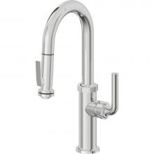 California Faucets K30-101SQ-SL-PC - Pull-Down Prep/Bar Faucet with Squeeze Sprayer