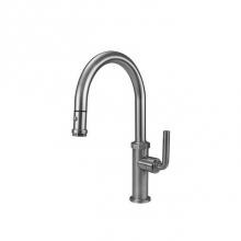 California Faucets K30-102-SL-MOB - Pull-Down Kitchen Faucet with Squeeze or Button Sprayer - Low Arc Spout