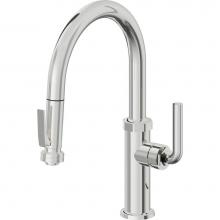 California Faucets K30-102SQ-SL-PC - Pull-Down Kitchen Faucet with Squeeze Sprayer  - Low Arc Spout