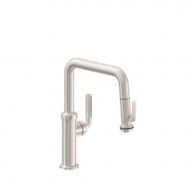 California Faucets K30-103SQ-KL-MOB - Pull-Down Kitchen Faucet with Squeeze or Button Sprayer - Quad Spout