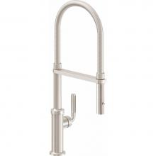 California Faucets K30-150-KL-PC - Culinary Pull-Out Kitchen Faucet with Button Sprayer