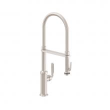 California Faucets K30-150SQ-SL-MOB - Culinary Kitchen Faucet with Squeeze or Button Sprayer