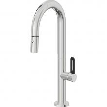 California Faucets K50-101-BRB-PC - Pull-Down Prep/Bar Faucet with Button Sprayer