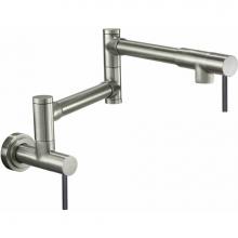 California Faucets K50-200-BST-PC - Pot Filler - Dual Handle Wall Mount - Contemporary