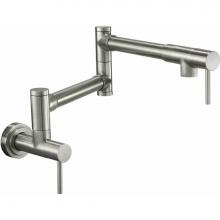 California Faucets K50-200-RB-PC - Pot Filler - Dual Handle Wall Mount - Contemporary