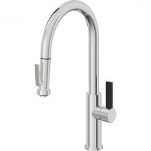 California Faucets K51-100SQ-BFB-PC - Pull-Down Kitchen Faucet with Squeeze Sprayer  - High Arc Spout