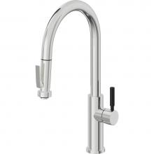 California Faucets K51-100SQ-BST-PC - Pull-Down Kitchen Faucet with Squeeze Sprayer  - High Arc Spout