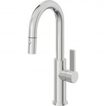 California Faucets K51-101-FB-PC - Pull-Down Prep/Bar Faucet with Button Sprayer