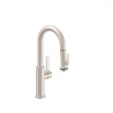 California Faucets K51-101SQ-ST-RBZ - Pull-Down Prep/Bar Faucet with Squeeze Handle Sprayer