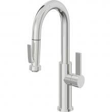 California Faucets K51-101SQ-FB-PC - Pull-Down Prep/Bar Faucet with Squeeze Sprayer