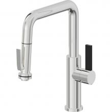 California Faucets K51-103SQ-BFB-PC - Pull-Down Kitchen Faucet with Squeeze Sprayer  - Quad Spout