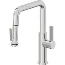 California Faucets K51-103SQ-FB-PC - Pull-Down Kitchen Faucet with Squeeze Sprayer  - Quad Spout