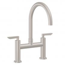 California Faucets K51-120-45-PC - Bridge Kitchen Faucet - Arc Spout