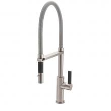 California Faucets K50-150SQ-ST-MOB - Culinary Pull-Out Kitchen Faucet with Squeeze or Button Sprayer