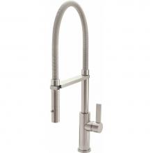 California Faucets K51-150-FB-PC - Culinary Pull-Out Kitchen Faucet with Button Sprayer