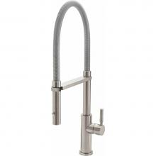 California Faucets K51-150-ST-PC - Culinary Pull-Out Kitchen Faucet with Button Sprayer