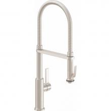 California Faucets K51-150SQ-FB-PC - Culinary Pull-Out Kitchen Faucet with Squeeze Sprayer