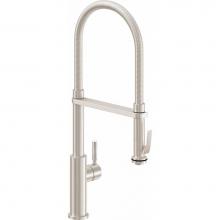 California Faucets K51-150SQ-ST-PC - Culinary Pull-Out Kitchen Faucet with Squeeze Sprayer