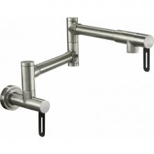 California Faucets K50-200-BRB-PC - Pot Filler - Dual Handle Wall Mount - Contemporary