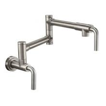 California Faucets K51-201-74-RBZ - Pot Filler - Dual Handle Wall Mount - Contemporary