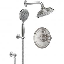 California Faucets KT02-47.25-PC - Monterey StyleTherm® 1/2'' Thermostatic Shower System with Showerhead and Handshowe