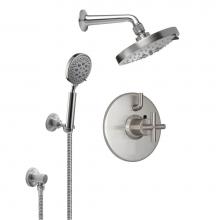 California Faucets KT02-65.25-PC - Tiburon Styletherm 1/2'' Thermostatic Shower System with Showerhead and Handshower on Ho