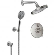 California Faucets KT02-66.25-PC - Tiburon StyleTherm® 1/2'' Thermostatic Shower System with Showerhead and Handshower