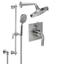 California Faucets KT03-30K.25-RBZ - Descanso Styletherm 1/2'' Thermostatic Shower System with Hand Shower Slide Bar