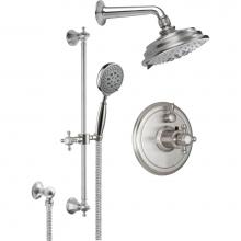 California Faucets KT03-47.25-PC - Monterey StyleTherm® 1/2'' Thermostatic Shower System with Handshower Slide Bar