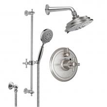 California Faucets KT03-48X.25-PC - Miramar Styletherm 1/2'' Thermostatic Shower System with Handshower Slide Bar