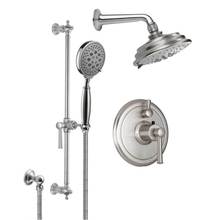 California Faucets KT03-48.25-RBZ - Miramar Styletherm 1/2'' Thermostatic Shower System with Hand Shower Slide Bar