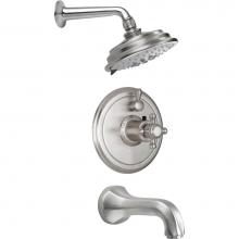 California Faucets KT04-47.20-PC - Monterey StyleTherm® 1/2'' Thermostatic Shower System with Showerhead and Tub Spout