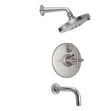 California Faucets KT04-65.25-PC - Tiburon Styletherm 1/2'' Thermostatic Shower System with Showerhead and  Tub Spout