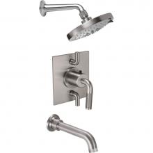 California Faucets KT05-30K.25-PC - Descanso StyleTherm® 1/2'' Thermostatic Shower System with Showerhead and Tub Spout