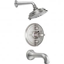 California Faucets KT05-47.25-PC - Monterey StyleTherm® 1/2'' Thermostatic Shower System with Showerhead and Tub Spout