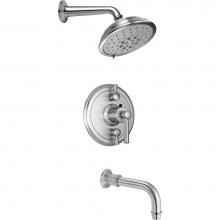 California Faucets KT05-48.25-PC - Miramar StyleTherm® 1/2'' Thermostatic Shower System with Showerhead and Tub Spout